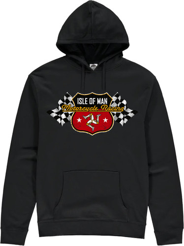 Road Racing Shield and Chequered Flags Hoodie