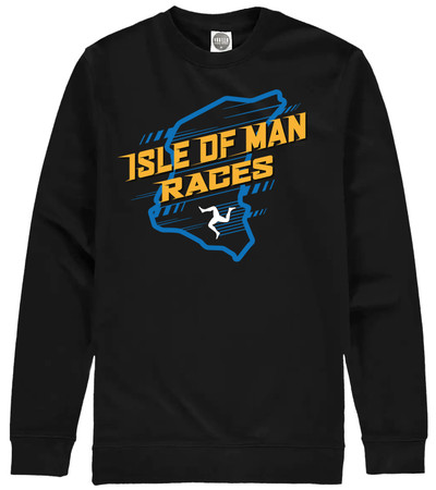 Isle of Man Course Map and 3 Legs Sweatshirt.