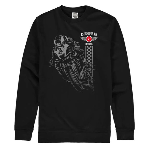 Isle of Man Road Races Shadow Bike 2026 Sweatshirt. Isle of Man Road Races Shadow Bike 2026 Sweatshirt.