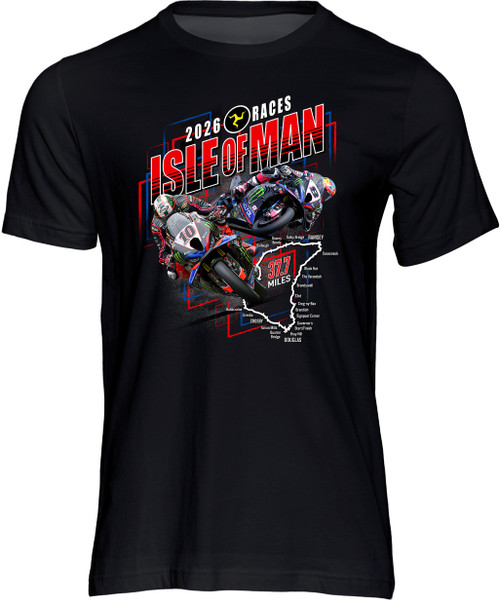 There's nothing quite like the thrill of a superbike race on the Isle of Man's 37.7 mile Mountain Course and this t-shirt is the perfect way to show the world your love of it.