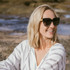 Oversized and dramatic, our Riviera sunglasses in classic black topped with flattering ivory tort are the perfect statement sunglasses to suit all face shapes and sizes. Fitted with black gradient polarised lenses and white maple wood arms, this style knows how to up your glamour game.