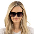 Oversized and dramatic, our Riviera sunglasses in classic black topped with flattering ivory tort are the perfect statement sunglasses to suit all face shapes and sizes. Fitted with black gradient polarised lenses and white maple wood arms, this style knows how to up your glamour game.