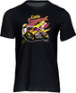 Out of 127 Grands Prix starts Eddie Lawson managed to score an astonishing 78 podium finishes and four World Championships.  His nickname 'Steady Eddie' came from making so few mistakes - not through a lack of pace!  Celebrate this great Bike GP hero with this stylish t-shirt from Powersport Legends.