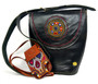 Leather Satchel with Embroidery