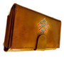 Leather wallet Entwined Snakes Yellow