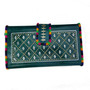 Green Real leather wristlet for women