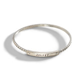 Ina Personalized Stacking Bangle Bracelet in sterling silver.