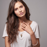 Floating Heart Personalized Flat Bangle