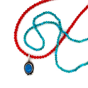 Handmade Turquoise and Sterling Charm Handmade Turquoise and Sterling Charm