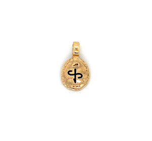Gold Relic Coin - Small Distressed Oval Gold Relic Coin - Small Distressed Oval