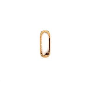 Gold Elongated Oval Chain and Charm Connector