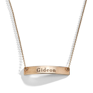 Demi Engraved Bar Nameplate Necklace Demi Engraved Bar Nameplate Necklace