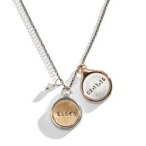 King & Sally - Double Sided Name Charm Necklace