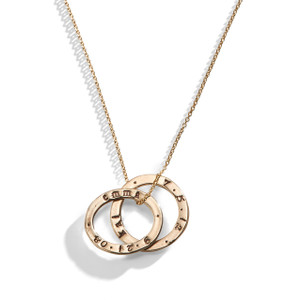 Celebrian Stacking Ring Necklace in Golden Bronze.