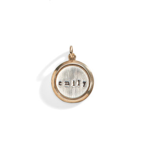Rimmed Personalized Name Disc Rimmed Personalized Name Disc