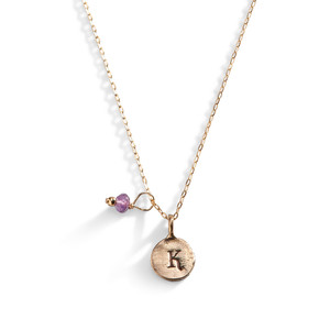 Rosebud Tiny Initial Necklace Rosebud Tiny Initial Necklace