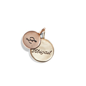 14K Classic Personalized Name Disc