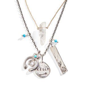 Astarte Turquoise Naja & Crystal Necklace Set