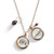 Jet Set Personalized Charm Necklace with Bronze Rim