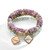 Aster Purple Amethyst Personalized Bracelet with two charms