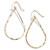Minah Hammered Wire Earrings in Teardrop Shape.