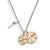 Antoine Molten Coin Hand Stamped Name Necklace in Golden Bronze on Antiqued Sterling Silver Chain.