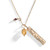 Tambora Organic Rectangle Tag Necklace in Golden Bronze.