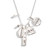 Mountain Girl Organic Mixed Shape Charm Necklace in Sterling Silver.
