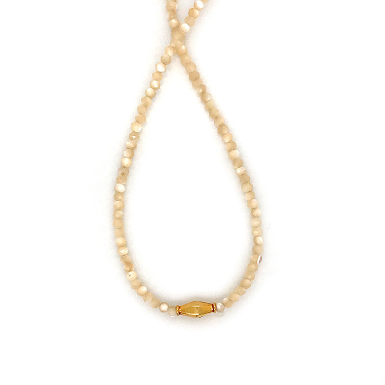 Arabian Moonlight Gold Bead Layering Necklace 1