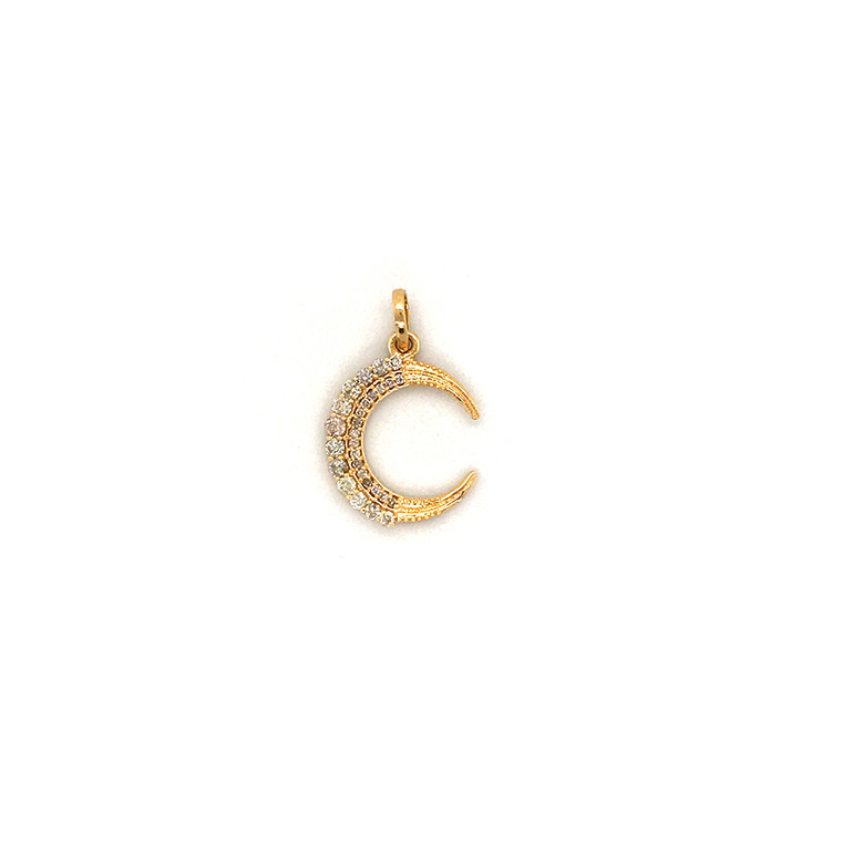 Diamond Crescent Moon Charm