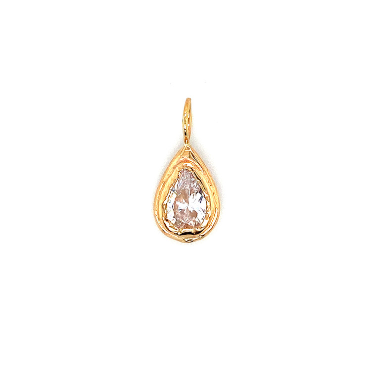 Gold Cocktail Party Teardrop Charm