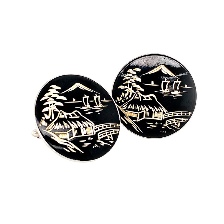 Damascene Vintage Asian Cufflinks