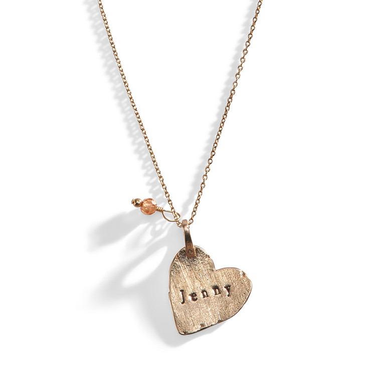 Molten Heart Name Charm Necklace