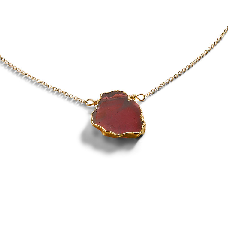 Sliced Garnet Layering Necklace