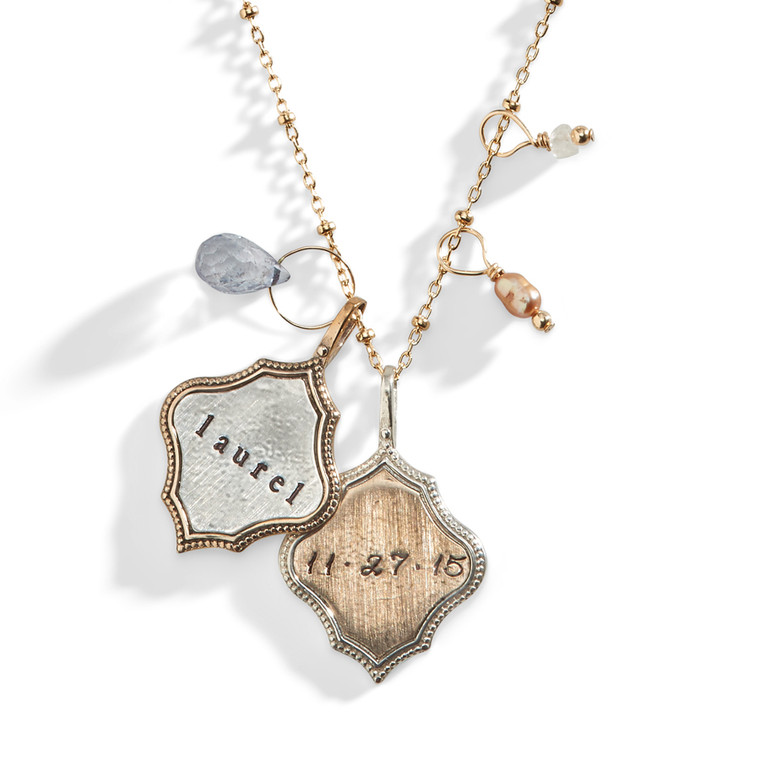 Elvena Personalized Name Charm Necklace