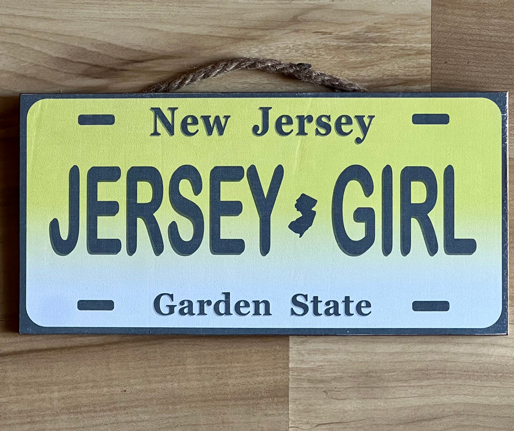 Jersey Girl License Plate Art