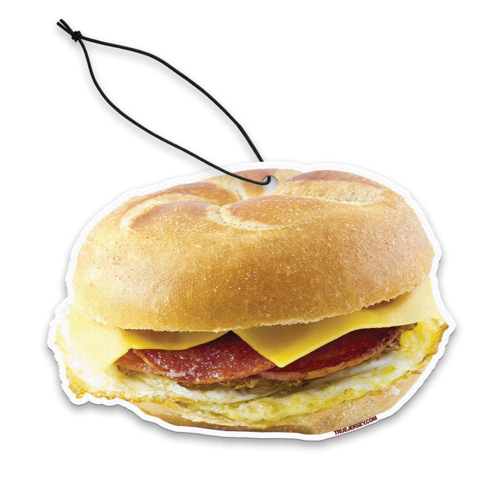 Pork roll, egg, and cheese - it's how New Jersey says good morning.

This air freshener comes packaged in a heat-sealed poly bag to lock in that refreshing vanilla fragrance until ready for use.