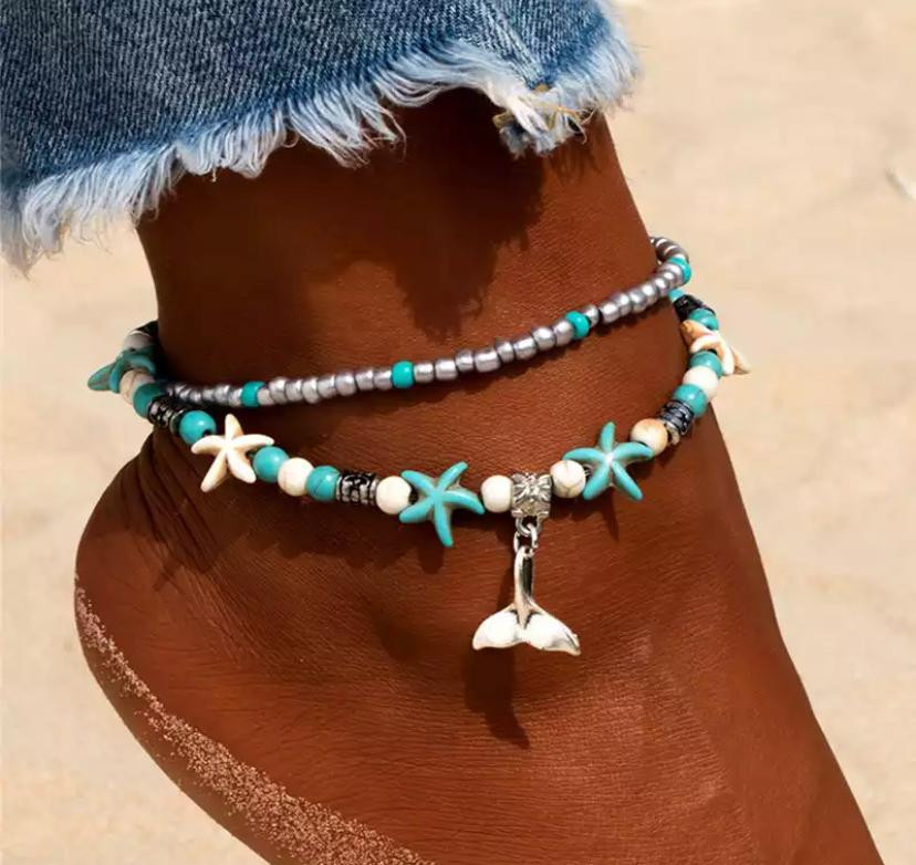 Starfish Mermaid Tail Anklet