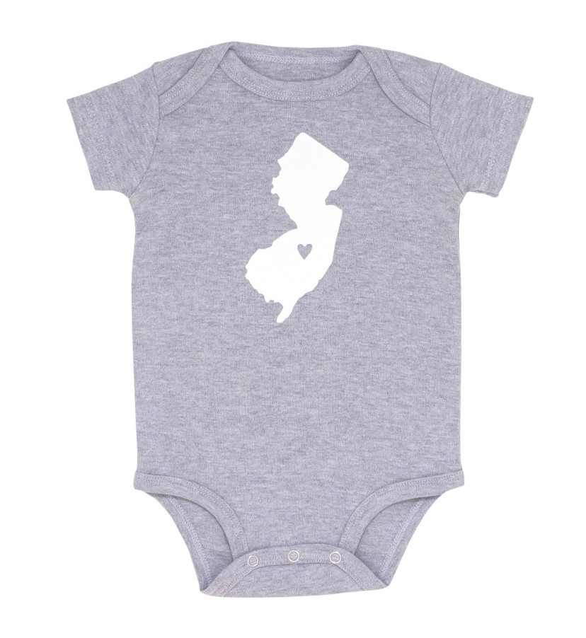 New Jersey Gray Baby Onesie 9-12 Months