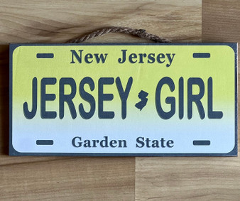 Jersey Girl License Plate Wood Sign