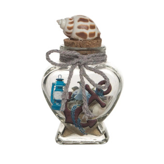 Anchor Glass Bottle with Sand & Toys