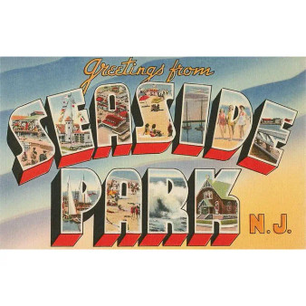 Greetings from Seaside Park postcard