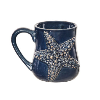 Sea Star Dark Blue Coffee Mug