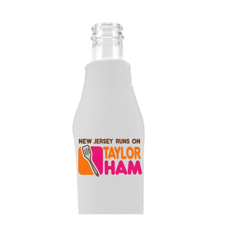 Jersey Runs On Taylor Ham bottle Koozie