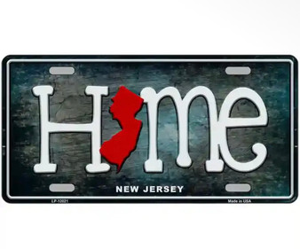 NJ Home Standard Car Size License Plate 12” x 6”