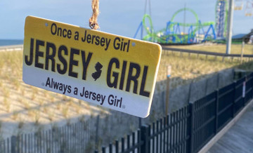 Handmade Jersey Girl License Plate Wood Ornament