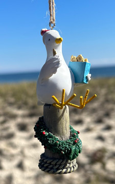 RESIN ORNAMENT - SEAGULL WITH FRIES- JERSEY SHORE