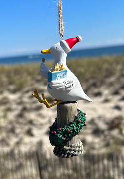 RESIN ORNAMENT - SEAGULL WITH FRIES- JERSEY SHORE