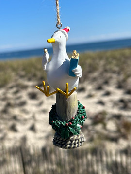 RESIN ORNAMENT - SEAGULL WITH FRIES- JERSEY SHORE
