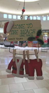 Gone To The Beach Santa Ornament